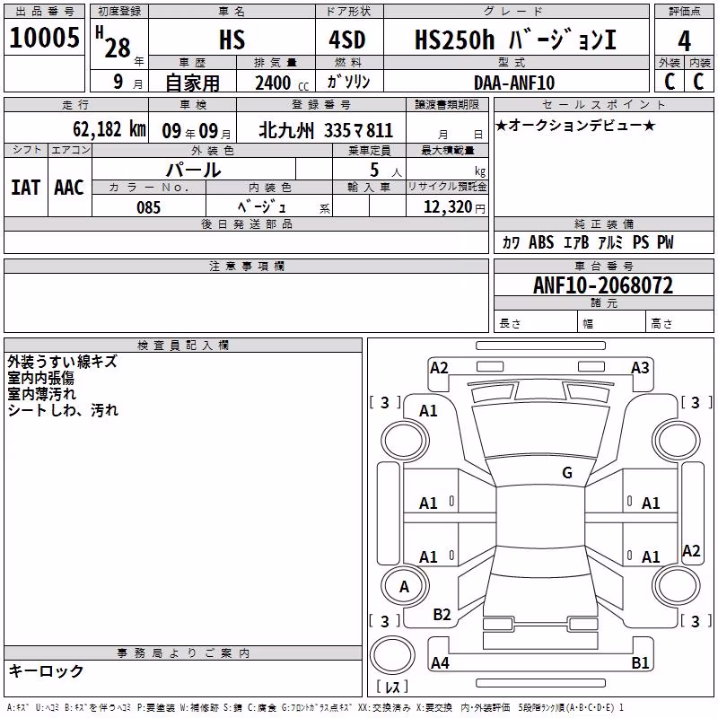LEXUS HS250H