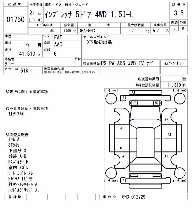 SUBARU IMPREZA