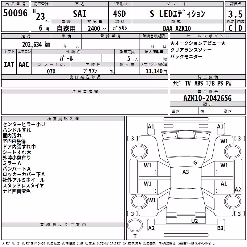 TOYOTA SAI
