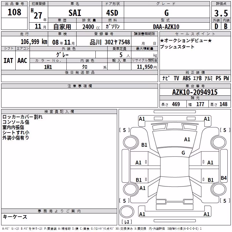 TOYOTA SAI