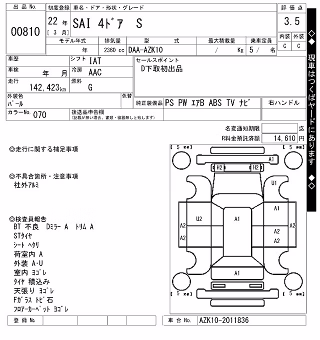 TOYOTA SAI