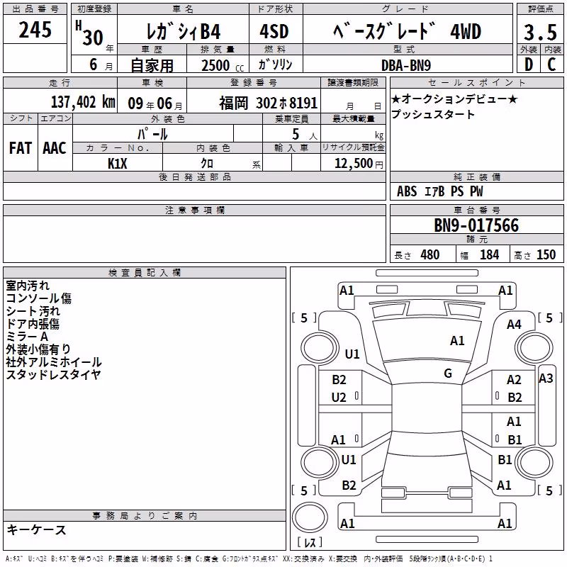 SUBARU LEGACY B4