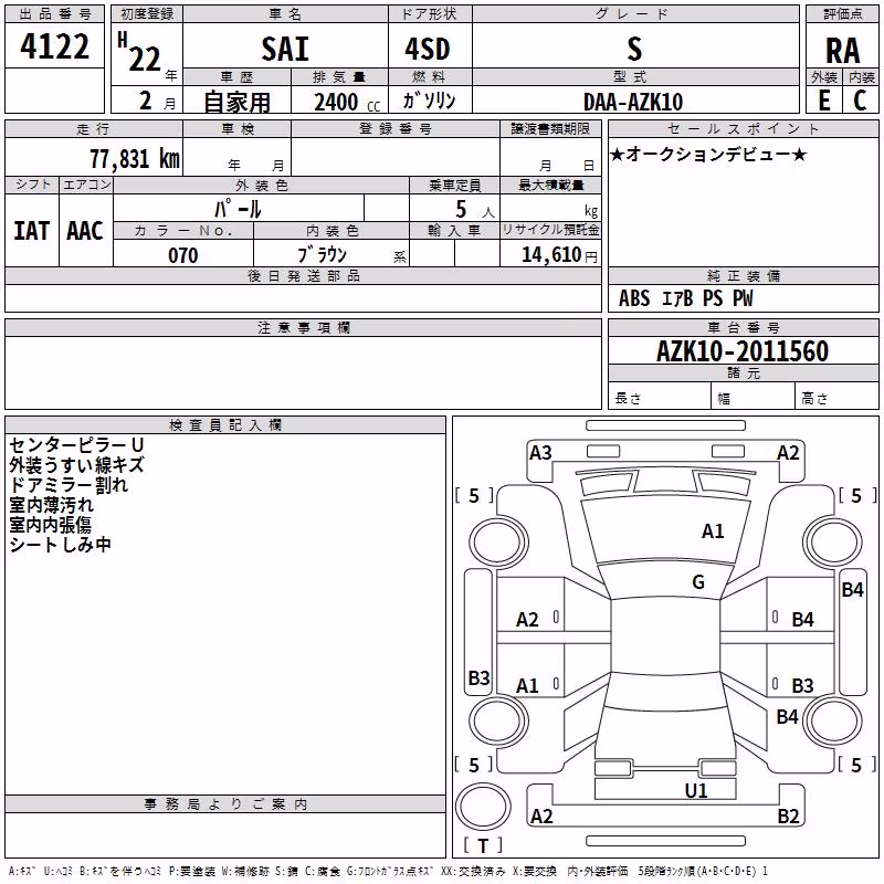 TOYOTA SAI