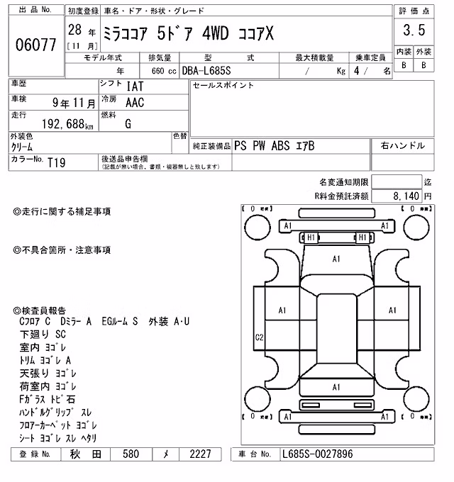 DAIHATSU MIRA COCOA