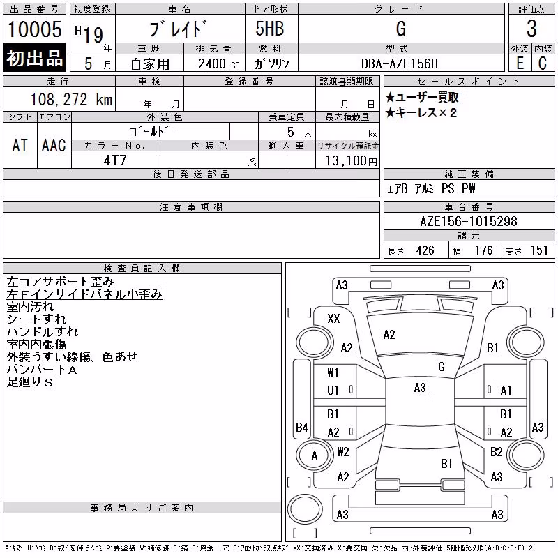 TOYOTA BLADE