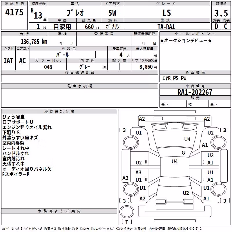 SUBARU PLEO