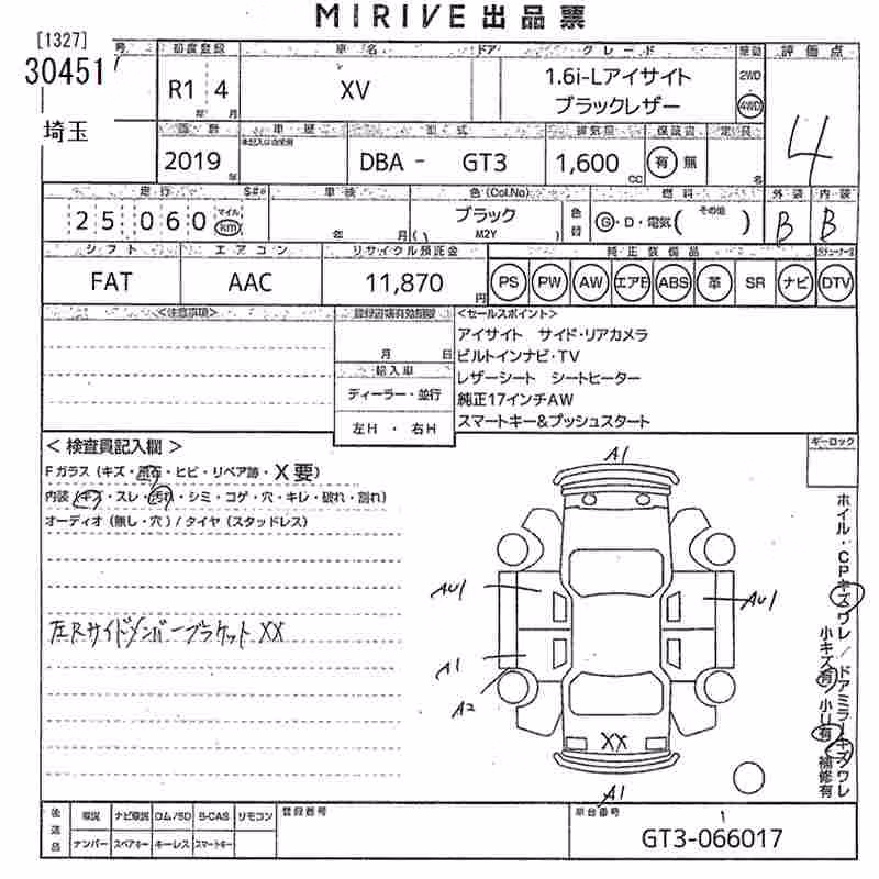 SUBARU XV