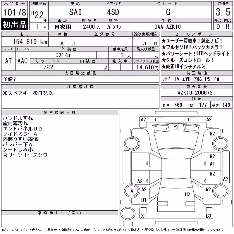 TOYOTA SAI