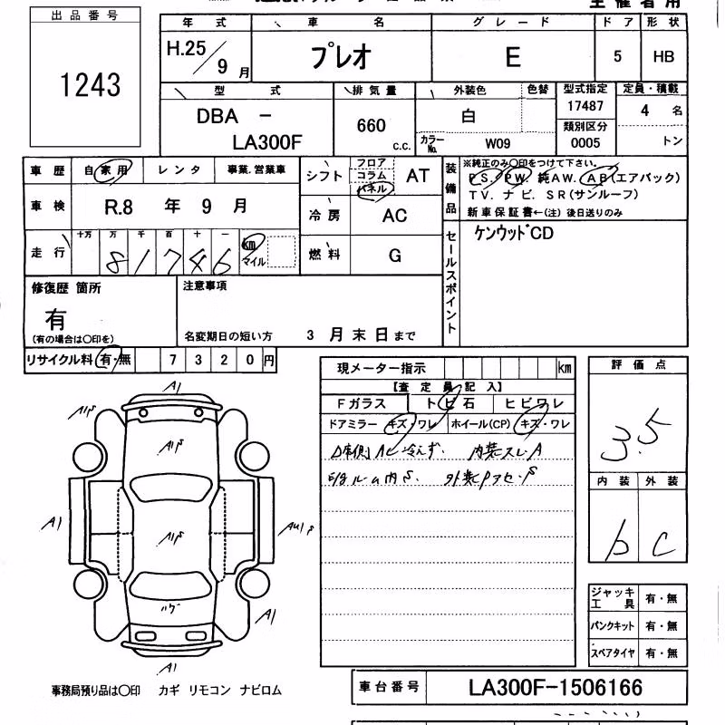 SUBARU PLEO PLUS