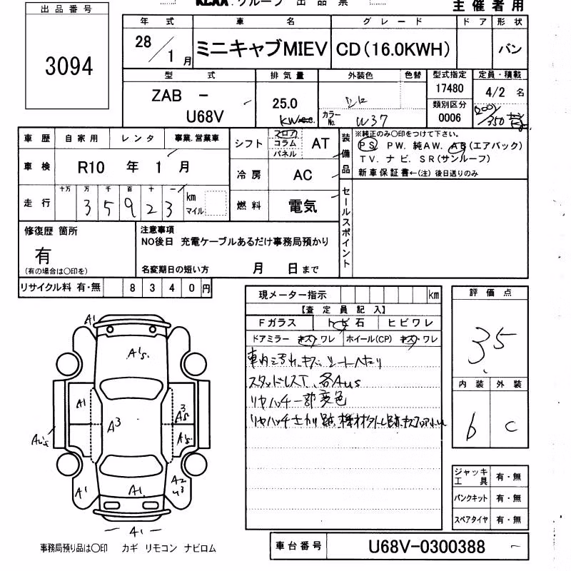 MITSUBISHI MINICAB MIEV