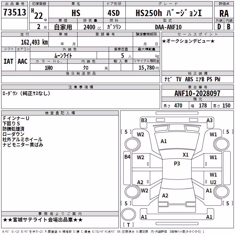 LEXUS HS250H