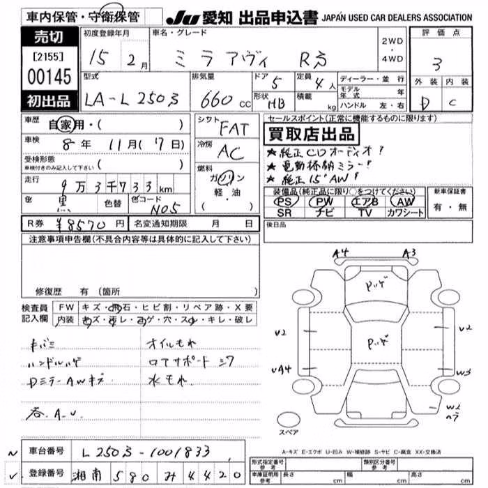 DAIHATSU MIRA AVY