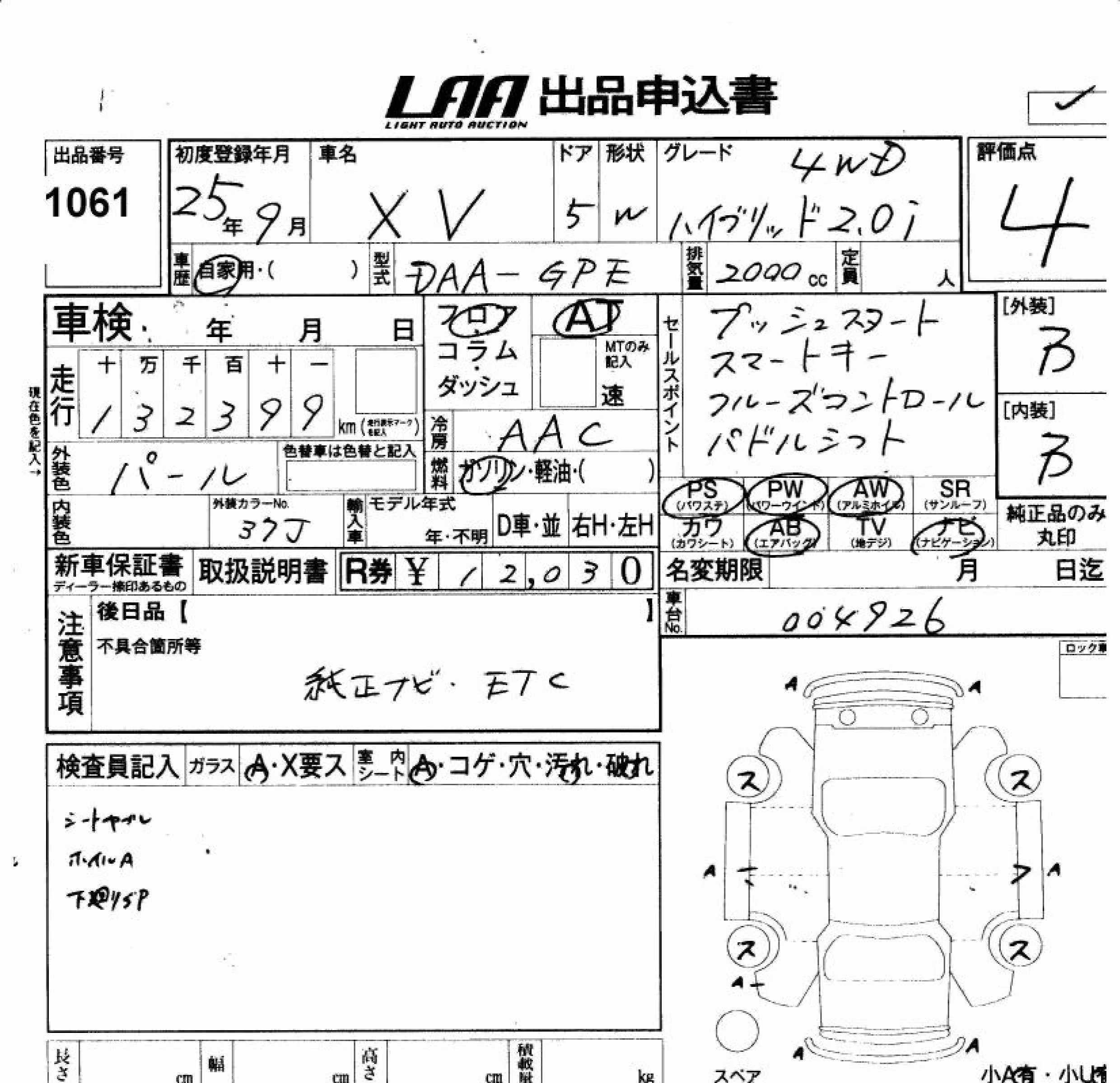 SUBARU XV