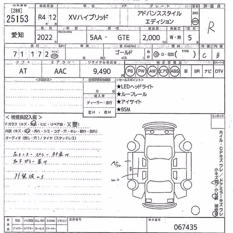 SUBARU XV