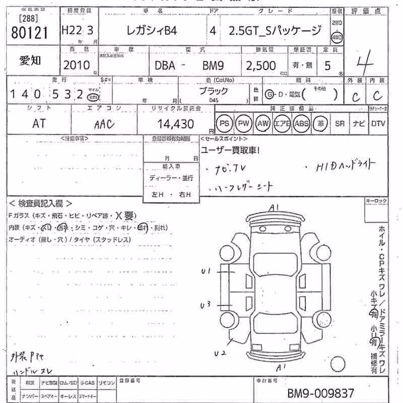SUBARU LEGACY B4