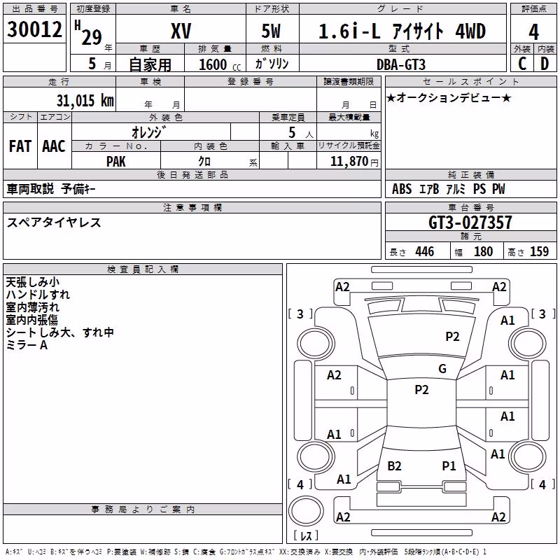 SUBARU XV