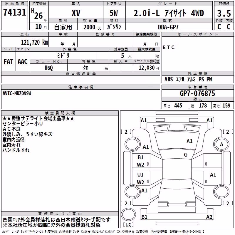 SUBARU XV