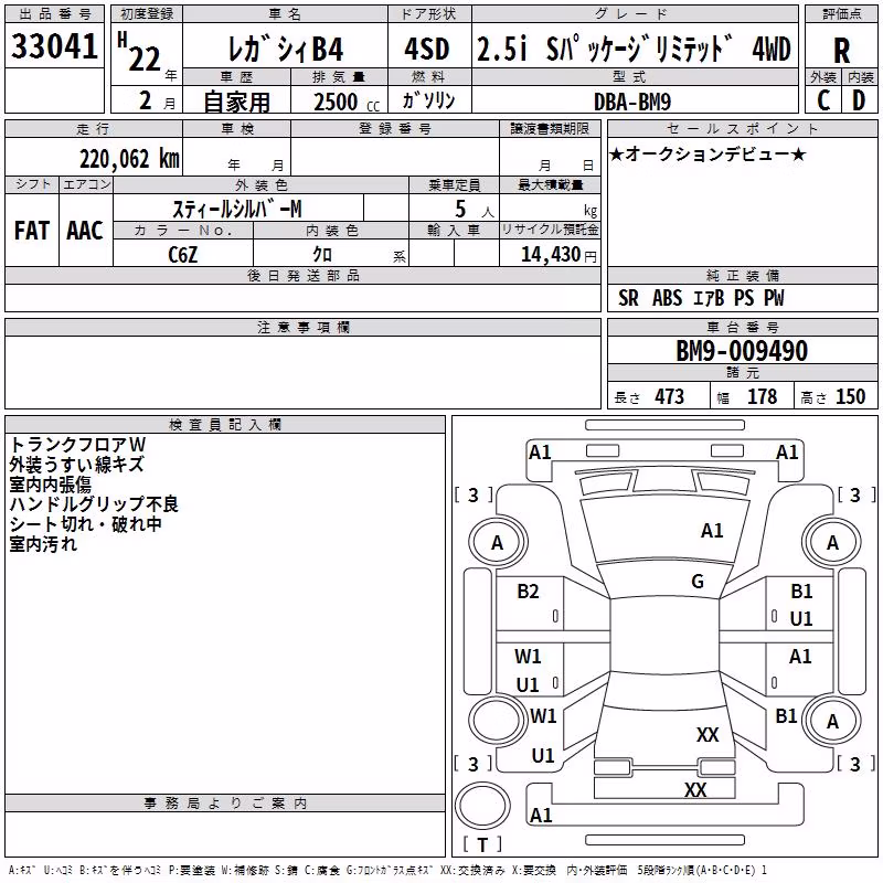 SUBARU LEGACY B4