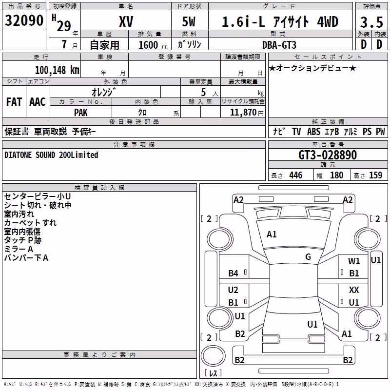 SUBARU XV