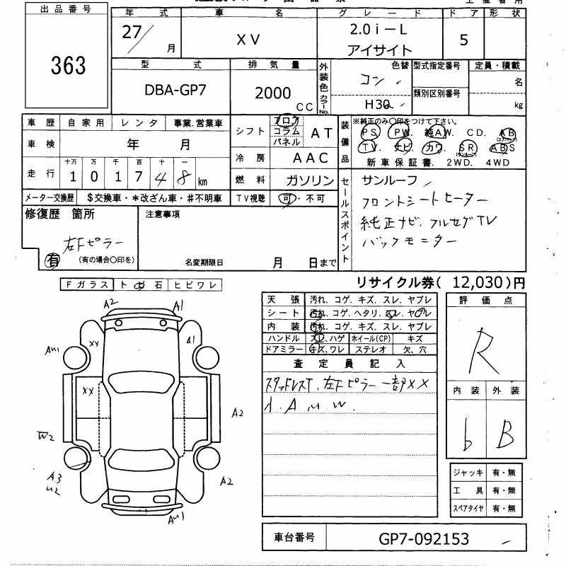 SUBARU XV