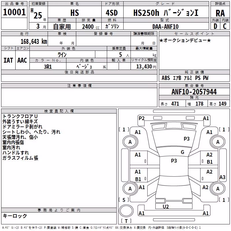 LEXUS HS250H