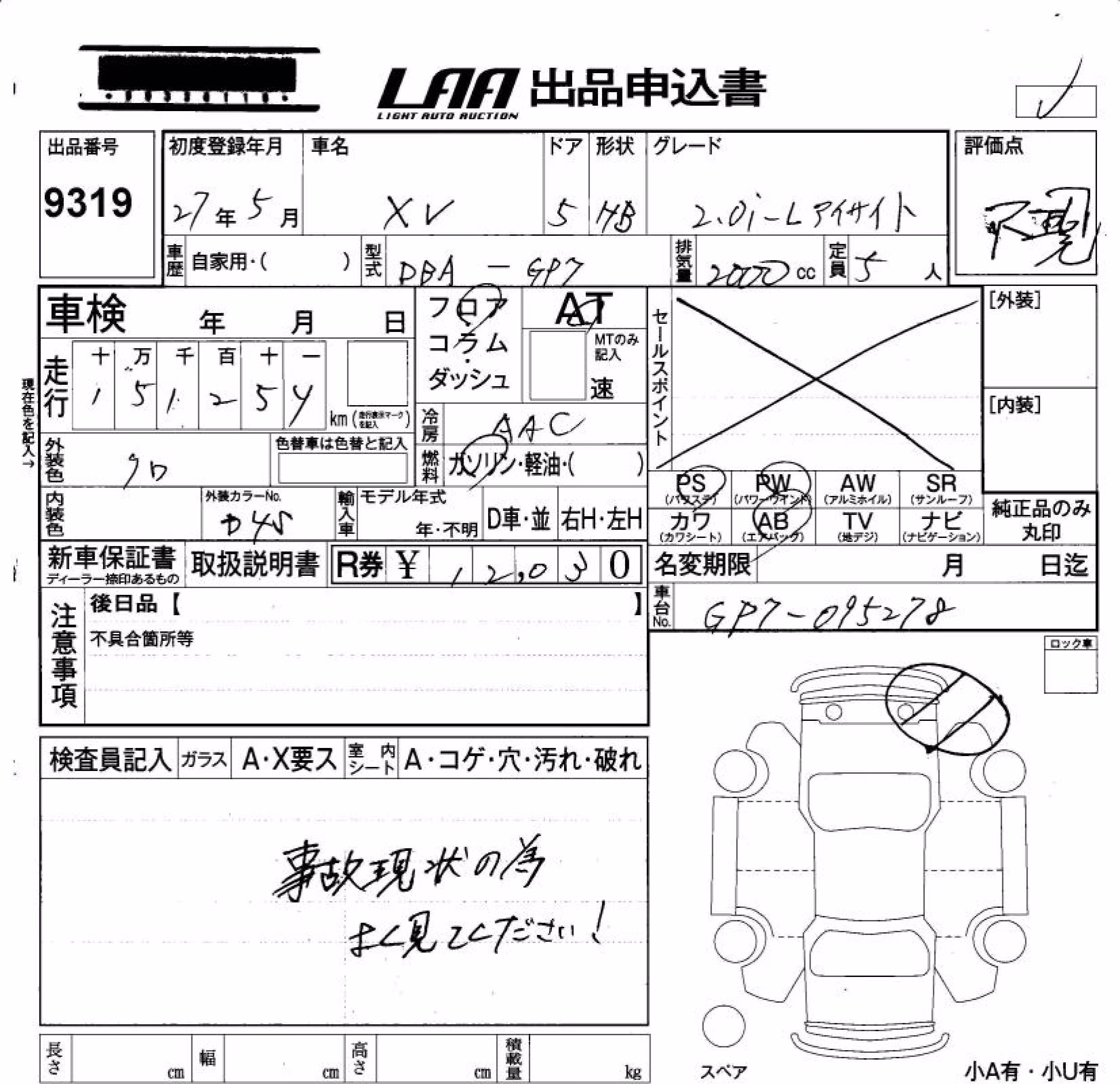 SUBARU XV