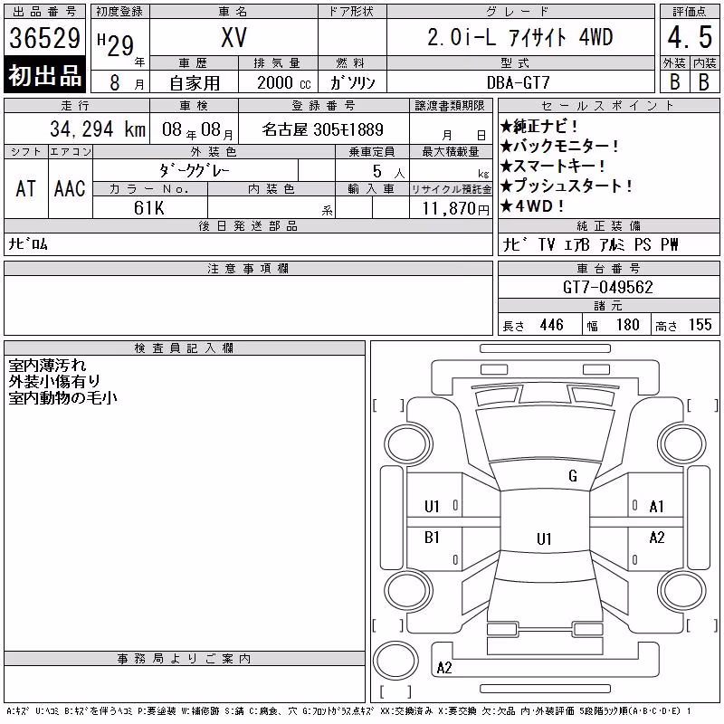 SUBARU XV