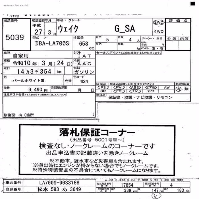 DAIHATSU WAKE