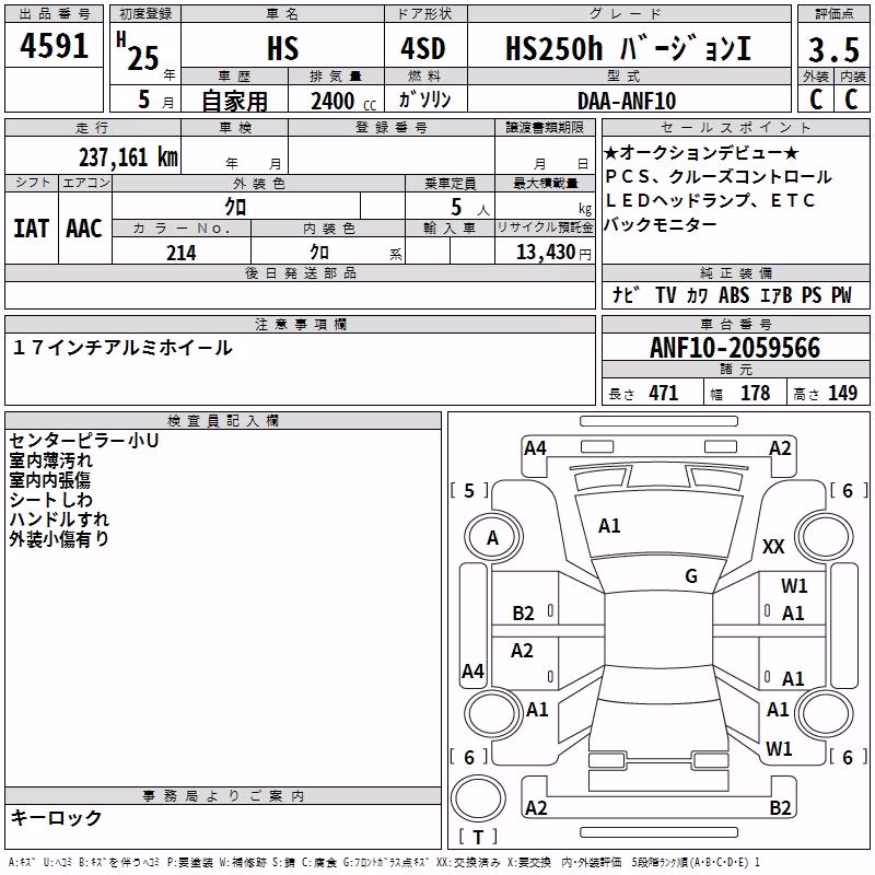 LEXUS HS250H