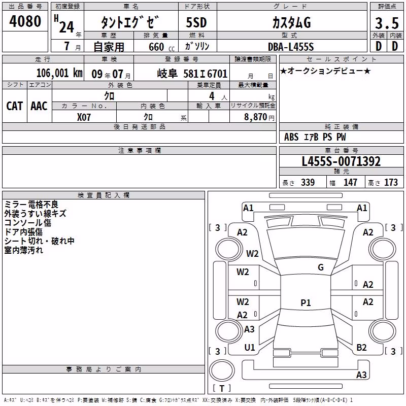 DAIHATSU TANTO EXE