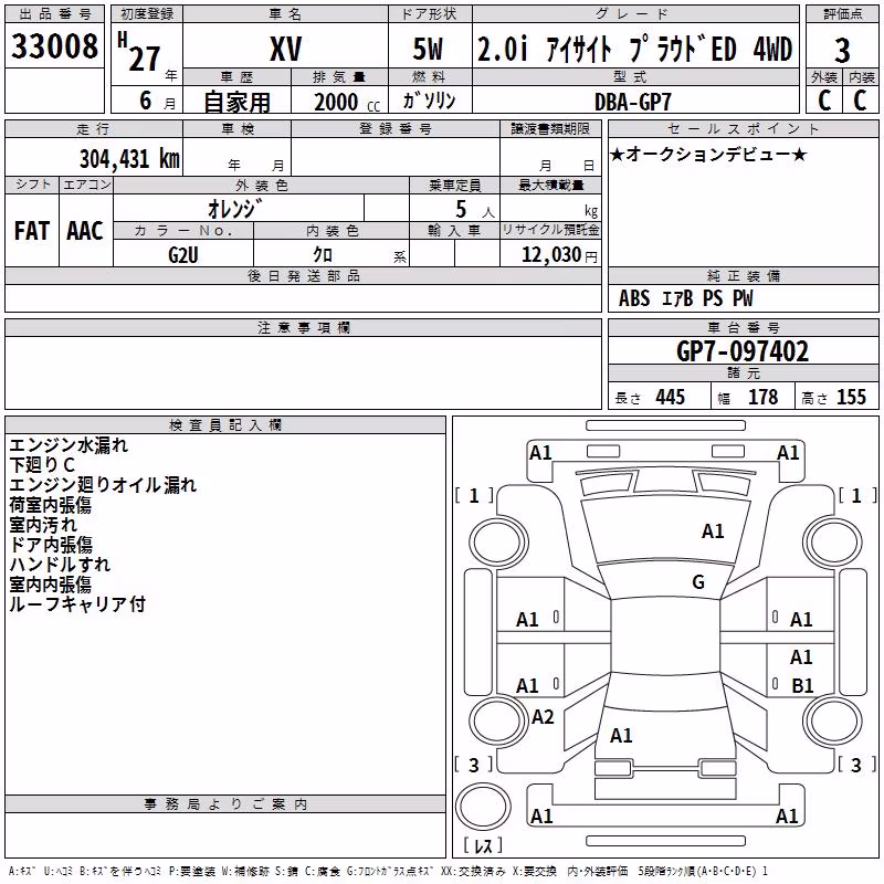 SUBARU XV