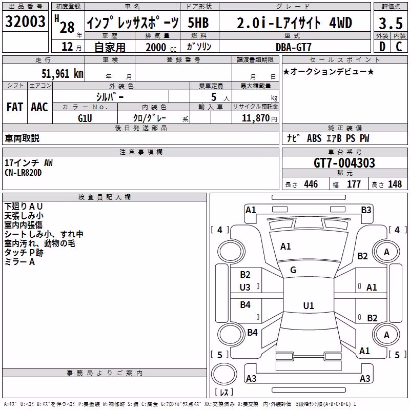 SUBARU XV