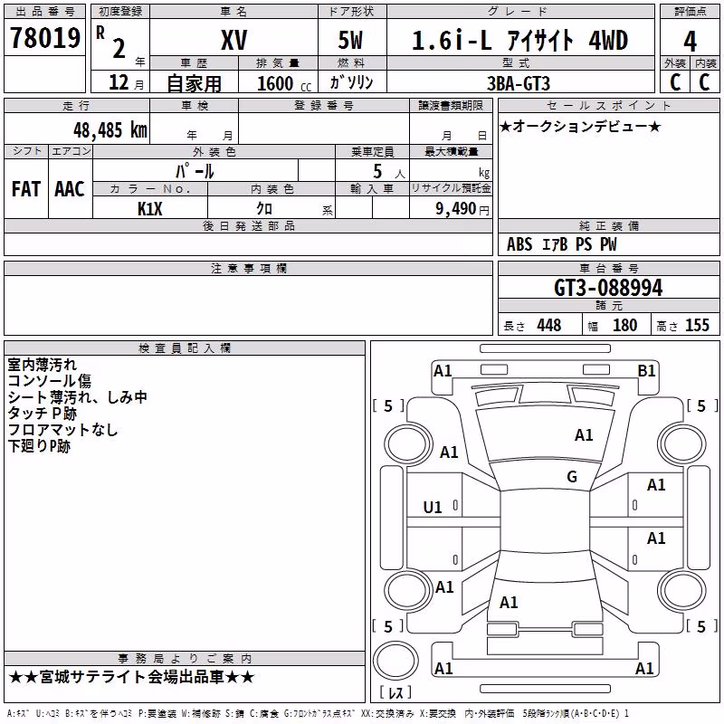SUBARU XV