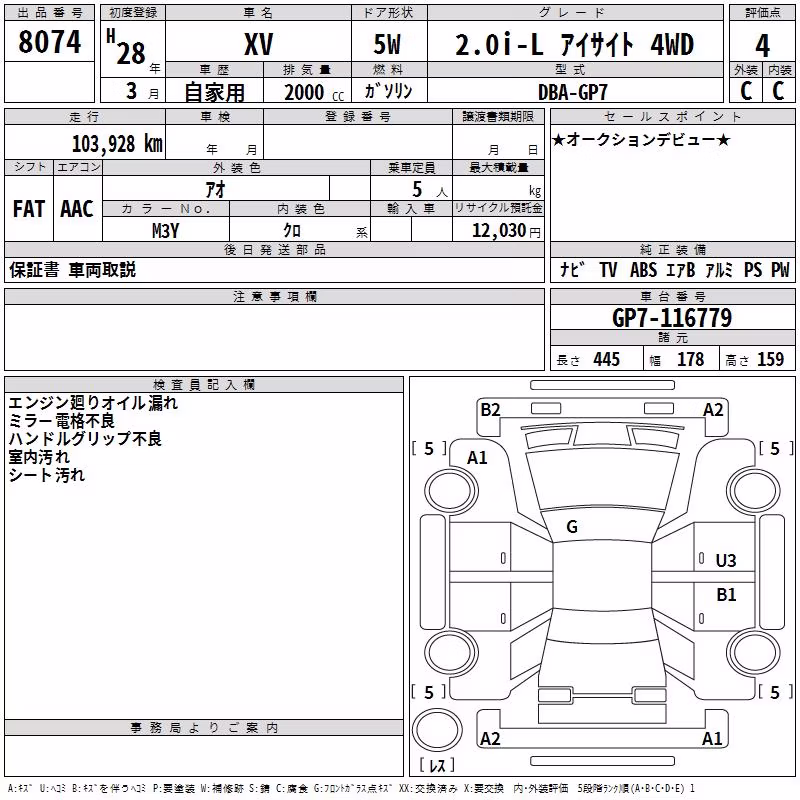 SUBARU XV