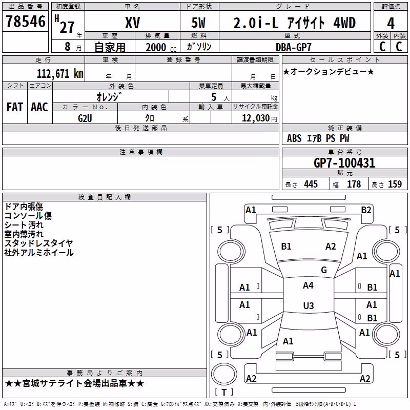 SUBARU XV