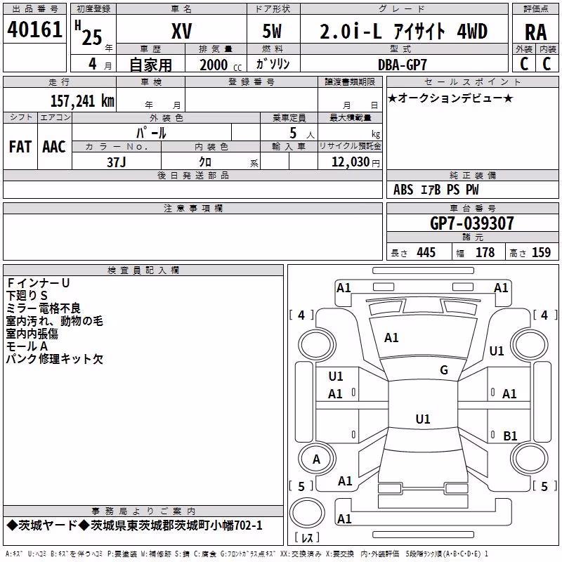 SUBARU XV