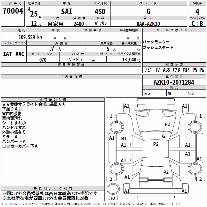 TOYOTA SAI