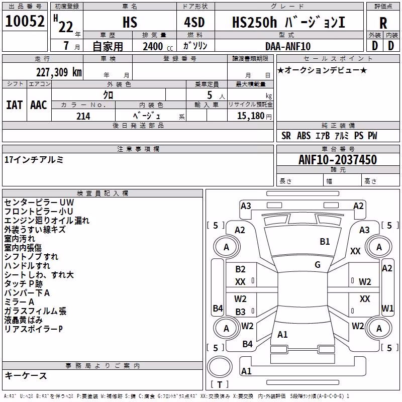 LEXUS HS250H