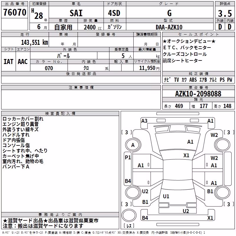 TOYOTA SAI