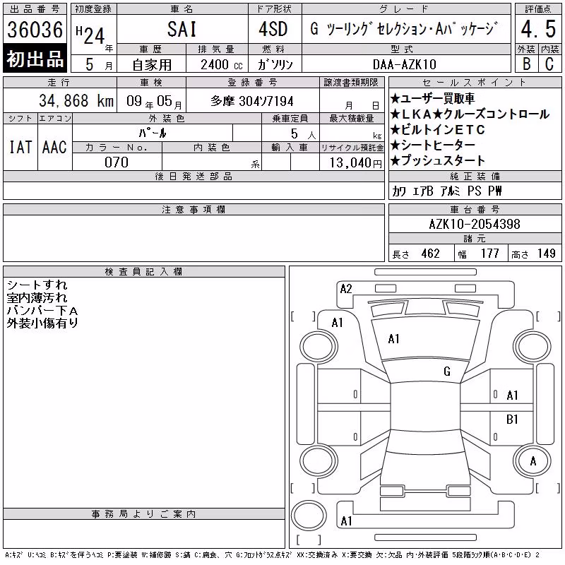 TOYOTA SAI