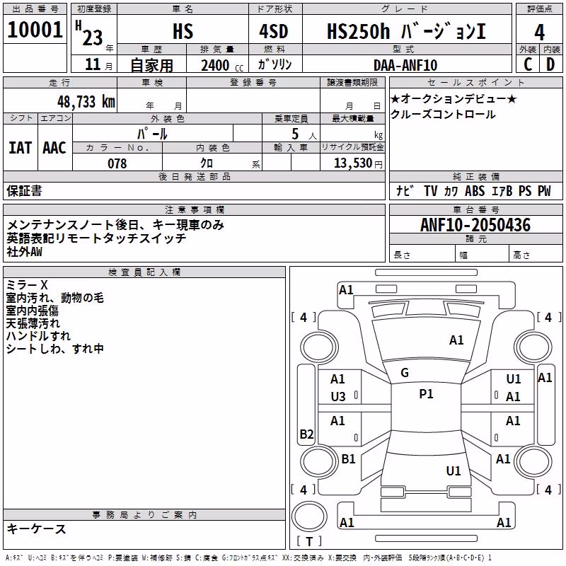 LEXUS HS250H