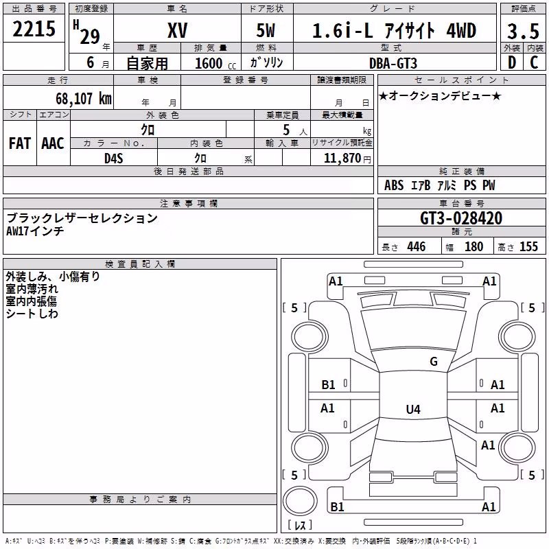SUBARU XV
