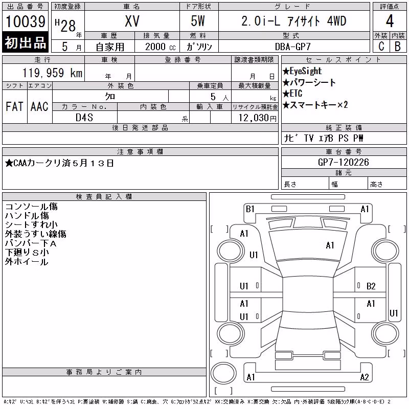 SUBARU XV