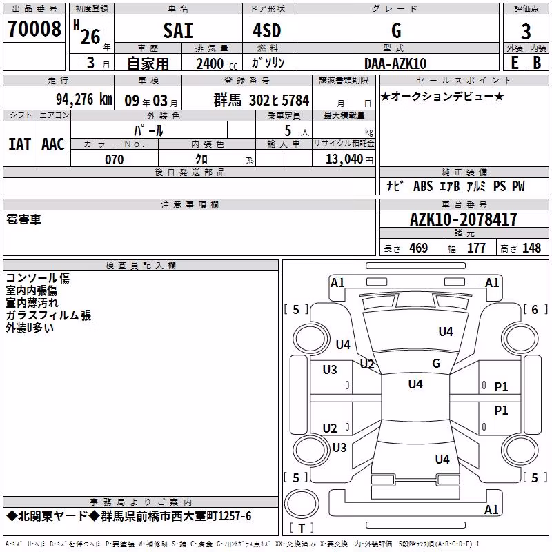 TOYOTA SAI