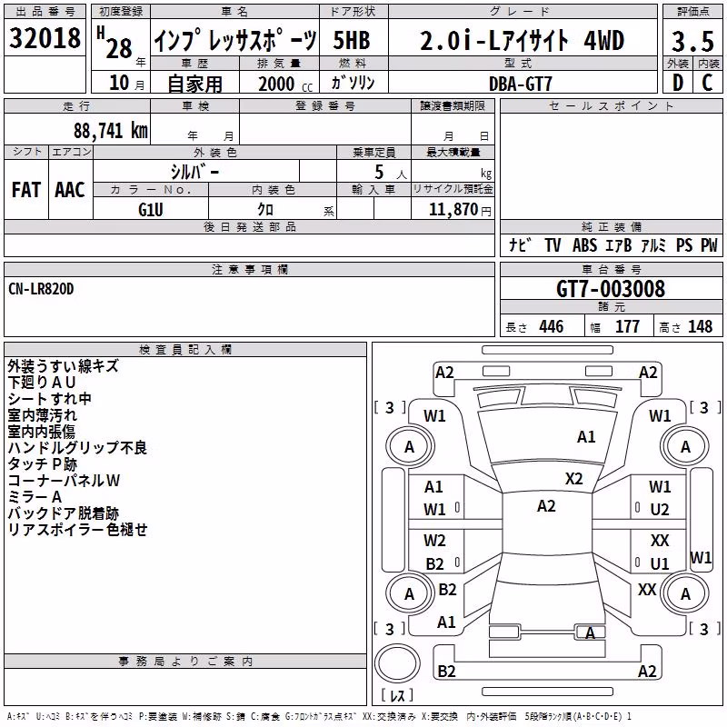 SUBARU XV
