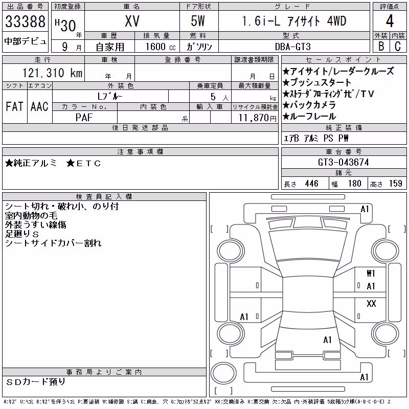 SUBARU XV