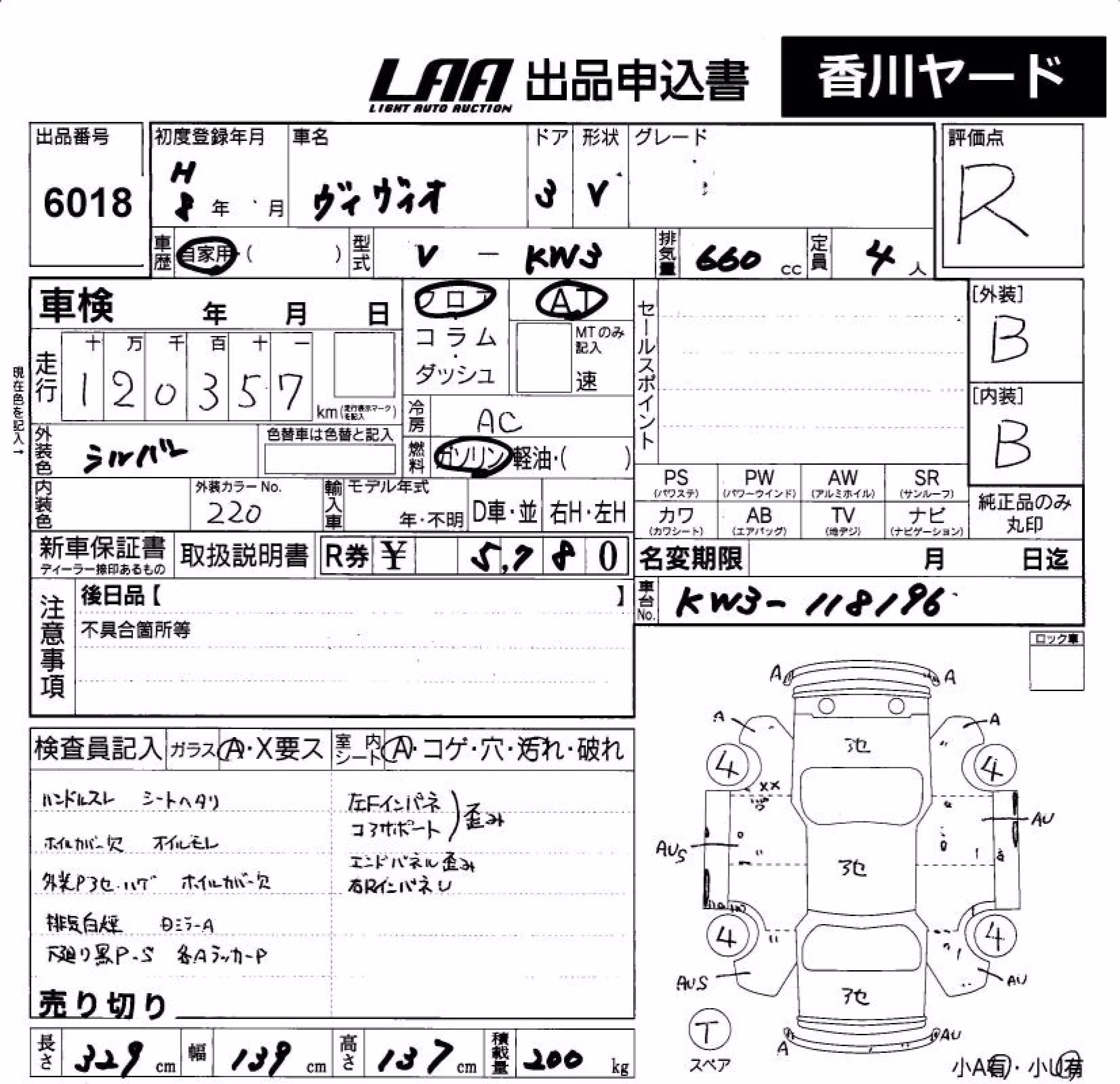 SUBARU VIVIO
