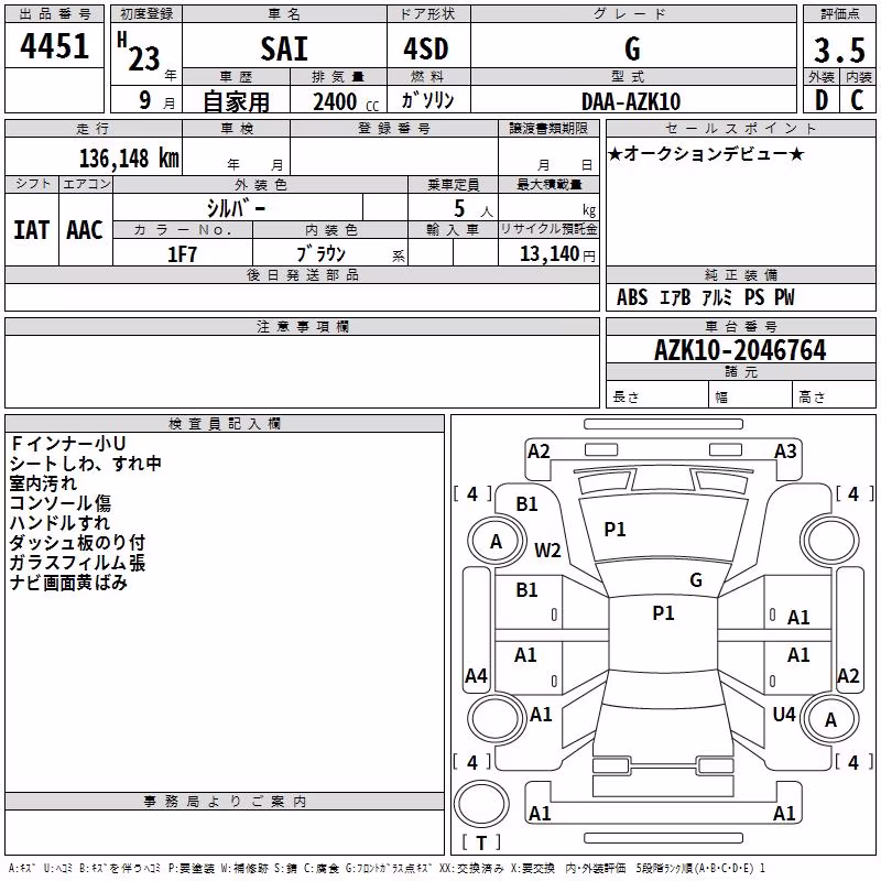 TOYOTA SAI