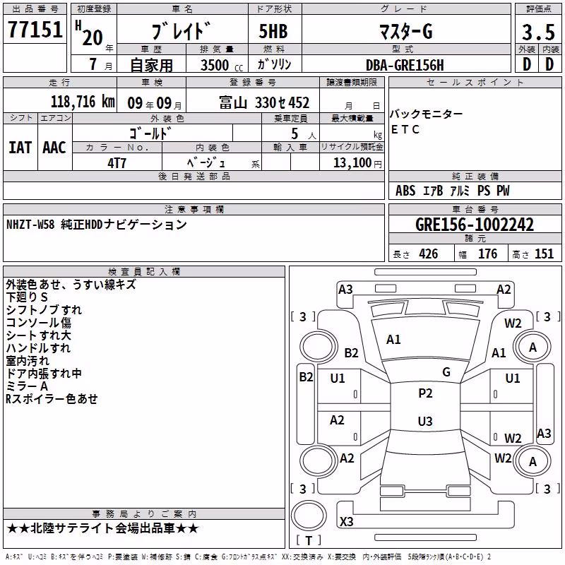 TOYOTA BLADE