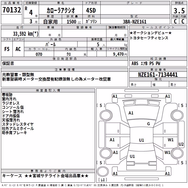 TOYOTA COROLLA AXIO